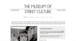 Desktop Screenshot of museumofstreetculture.org